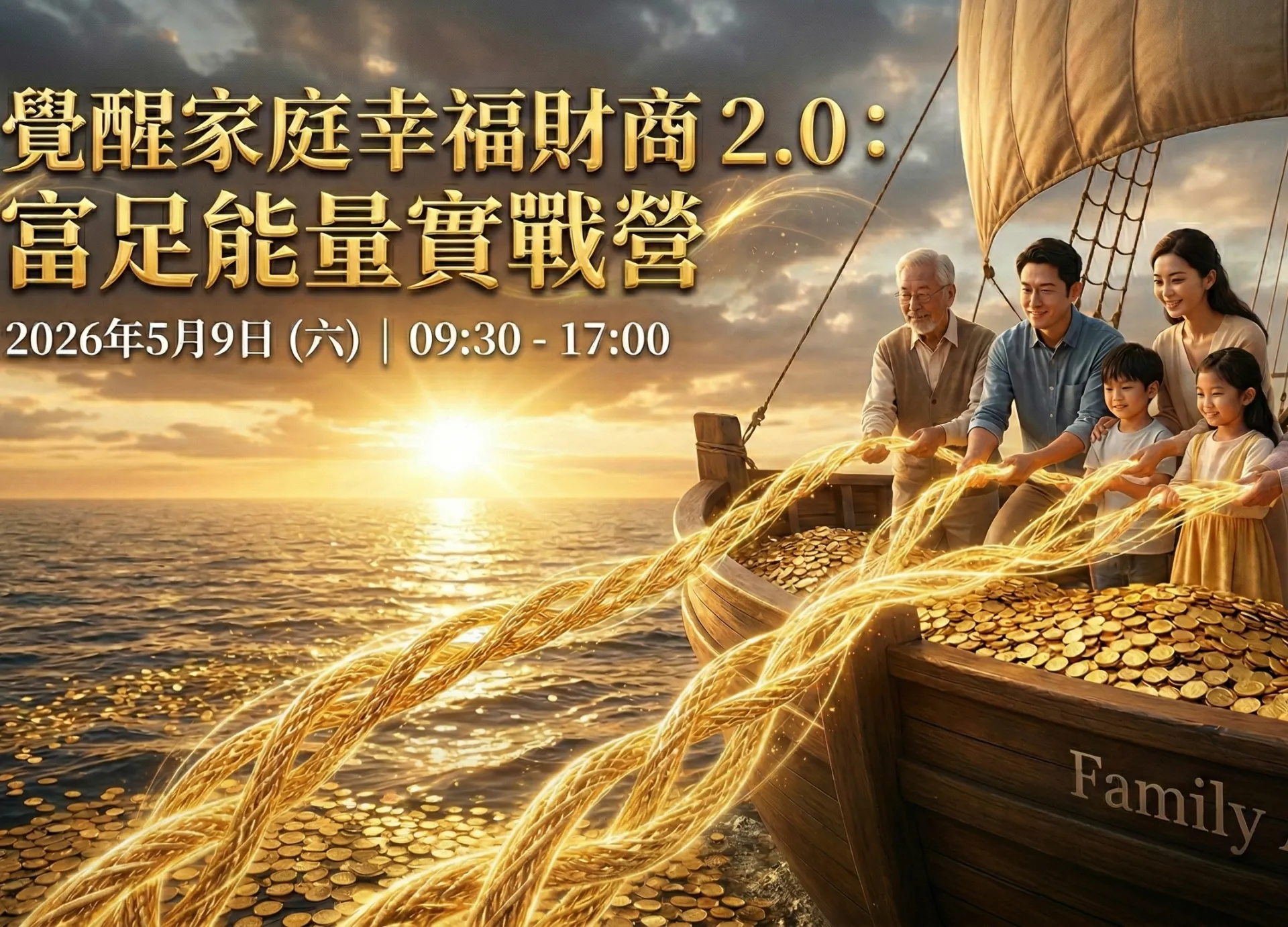 🚢 2026 年度盛會｜覺醒家庭幸福財商 2.0：富足能量實戰營，即日起開放報名！